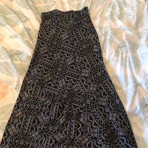 High waist patterned winter skirt